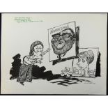 William Bill Hewison, original cartoon, Aunt Dan and lemon, Royal Court, Punch 4 Sept 1985, Linda