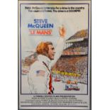 Le Mans (1971) US 40 x 60 film poster, starring Steve McQueen, National General, rolled, 40 x 60