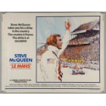 Le Mans (1971) Half Sheet film poster, starring Steve McQueen, National General, rolled, 22 x 28