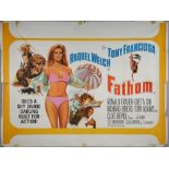 30 British Quad film posters including Fathom, Beastmaster, Butch & Sundance The Early Days, Lady