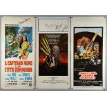 Revised Estimate - Three fantasy posters signed by 5 including Nanette Newman, Caroline Munro,