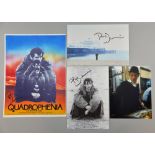 Quadrophenia, a reproduction poster signed by Phil Daniels, two photographs signed by Phil Daniels &
