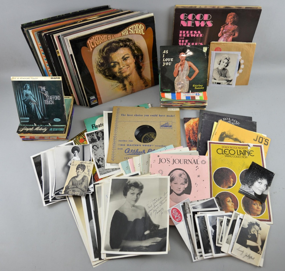 Vintage Pop memorabilia of Shirley Bassey, Cleo Laine, Teresa Brewer, Kay Starr & Jo Stafford