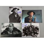 Oliver!, Four signed photographs, three of Ron Moody & the other of Mark Lester, 12 x 8 & 10 x 8