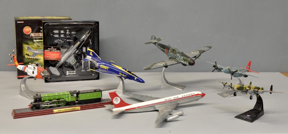 Corgi Predators of the Skies x 7, boxed, and a quantity of loose planes and other vehicles without