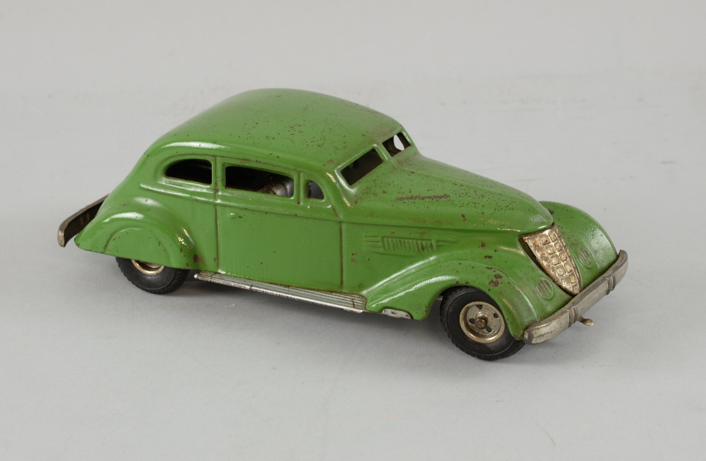 Tippco, Germany, tinplate, mid 1930's, DKW sports car with unique clockwork operation activated by