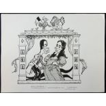 William Bill Hewison, original cartoon, Bless  the bride, King's head theatre, opened 8 June 1999,