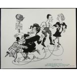 William Bill Hewison, original cartoon, The game of love and chance, Cottesloe Theatre, The Times 12