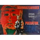 Predator (1987) British Quad film poster, starring Arnold Schwarzenegger, 20th C Fox, folded, 30 x