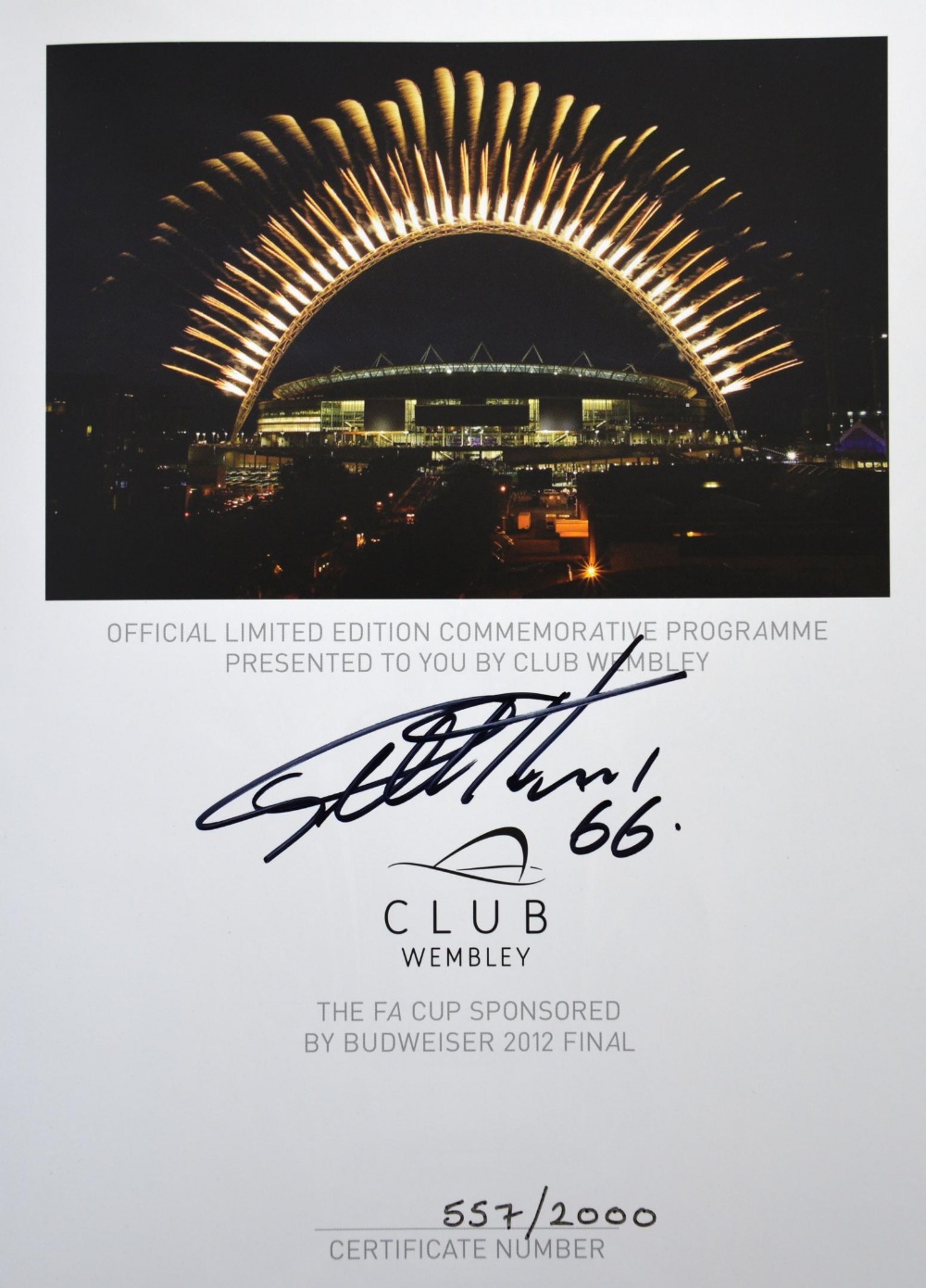 Club Wembley hardback official limited edition FA Cup commemorative football programme, 557/2000,
