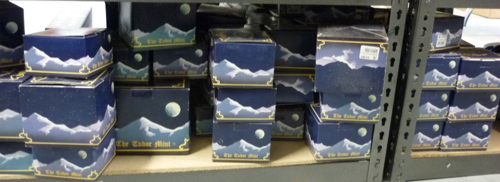 A large collection of Tudor Mint Myth and Magic pewter figures, all in varying sized deep blue - Image 2 of 2