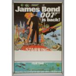 James Bond Fan Poster (1970's) Double Crown, original & un-circulated advertising & promotional