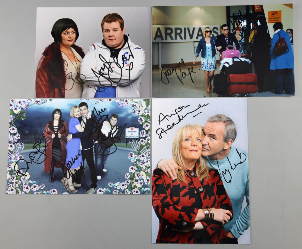 Gavin & Stacey, Comedy TV Series, four multi signed photographs including James Corden, Ruth