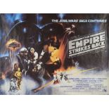 Star Wars The Empire Strikes Back, (1980) British Quad film poster, untrimmed, featuring Gone with