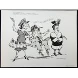William Bill Hewison, original cartoon, Aint misbehavin, Tricycle Theatre, The Times 11 Jan 1995,