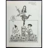 William Bill Hewison, original cartoon, The fantasticks, King's head theatre, The Times 9 Aug