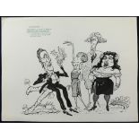 William Bill Hewison, original cartoon, Ziegfeld London Palladium Punch 13 May 1988, Len Cariou,