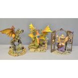 3 Tudor Mint Spellbound figures in original boxes (2 large, 1 medium) - Vasto, Lantrix and