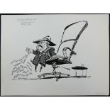 William Bill Hewison, original cartoon, The Truman Capote talk show, Lyric Studio Hammersmith, The