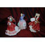 3 X Royal Daulton Figures , Titles - Blithe Morning HN2021,