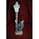 Llandro Spanish Porcelain Figure of a Street LightMan