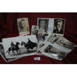 Small autographed black & white photgraph of John Lennon (8x5cm),