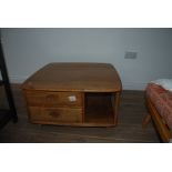 Ercol Golden Dawn Square Coffee Table fitted with 2 drawers