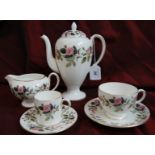 Wedgwood bone china Hathaway Rose pattern tea, coffee & dinner service of 138 pieces.
