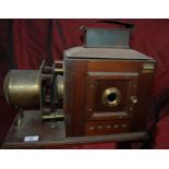 Victorian Brass & Oak magic lantern projector