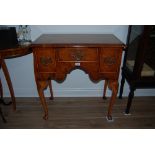 Quality Reproduction of a William & Mary Walnut Verneered Lowboy (from Chapmans SiestaHouse) 53cm w