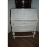 White Shabby-Chic Painted Oak Writing Bureau (74cm w)