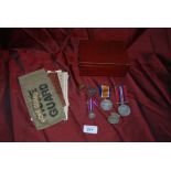 WWII medal group awarded to 19123766 TPR Paul Brightwell to include 1939-45 medal & miniature medal,