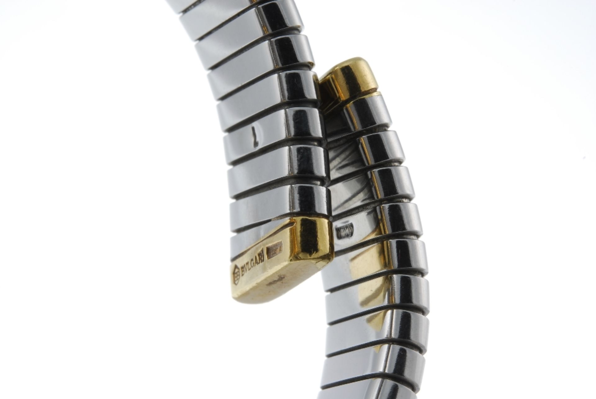 BULGARI - a lady's Tubogas bracelet watch. 18ct yellow gold case. Reference BB 19 2T, serial F21028. - Image 4 of 4