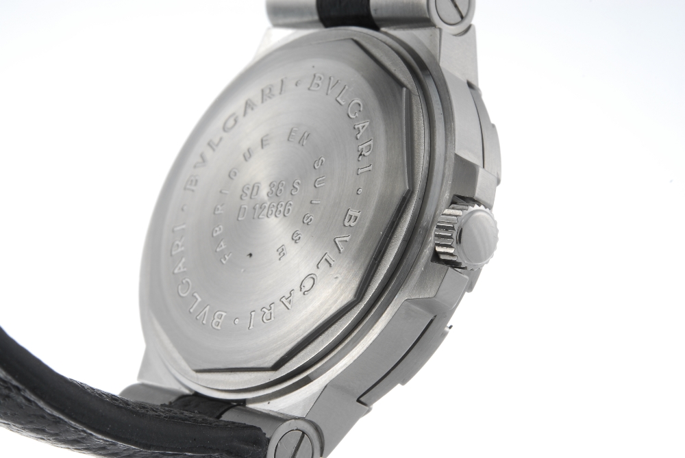 BULGARI - a gentleman's Diagono Scuba wrist watch. Stainless steel case with calibrated bezel. - Image 3 of 4