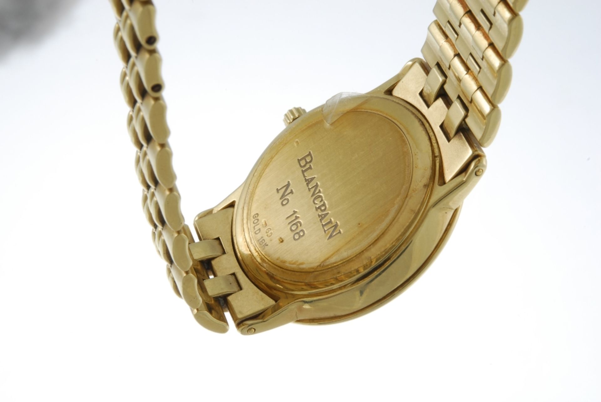 BLANCPAIN - a gentleman's bracelet watch. 18ct yellow gold case. Numbered 1168. Signed automatic - Image 3 of 4