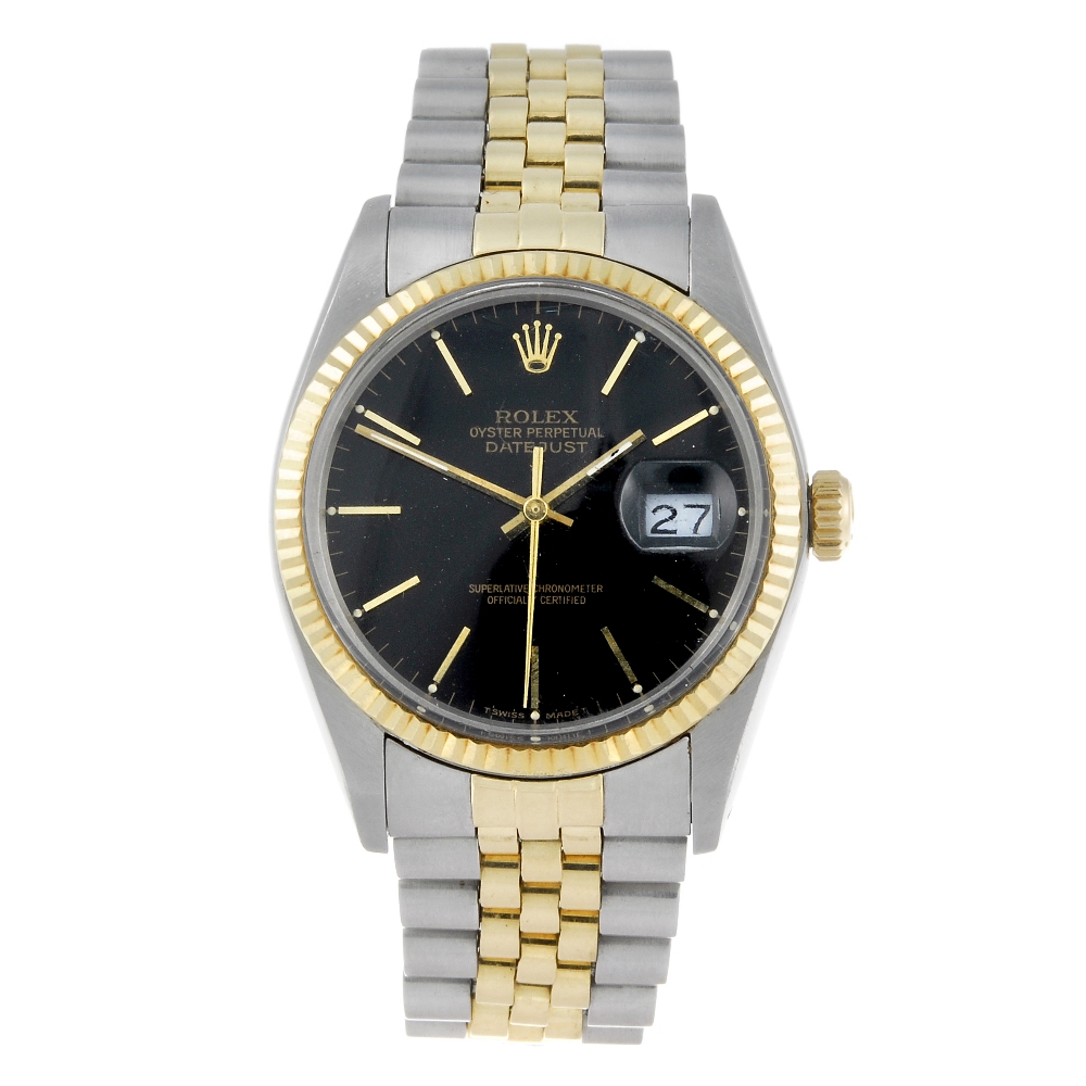 ROLEX - a gentleman's Oyster Perpetual Datejust bracelet watch. Circa 1977. Stainless steel case