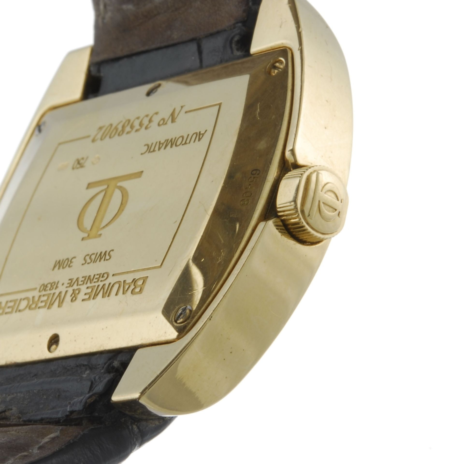BAUME & MERCIER - a gentleman's Hampton City wrist watch. 18ct yellow gold case. Numbered 65408 - Image 3 of 4