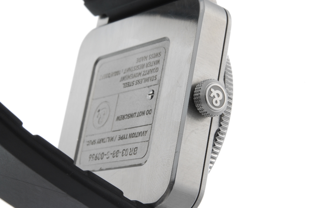 BELL & ROSS - a gentleman's BR03 Type Aviation wrist watch. Stainless steel case with calibrated - Image 3 of 4