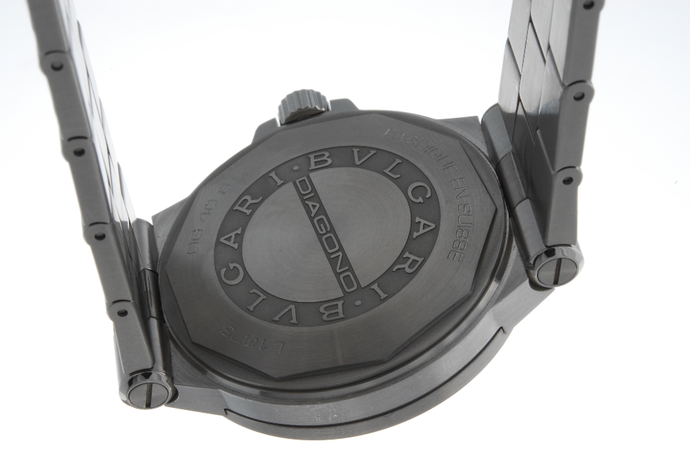 BULGARI - a gentleman's Diagono bracelet watch. Stainless steel case. Reference DG 40 S, serial - Image 2 of 4
