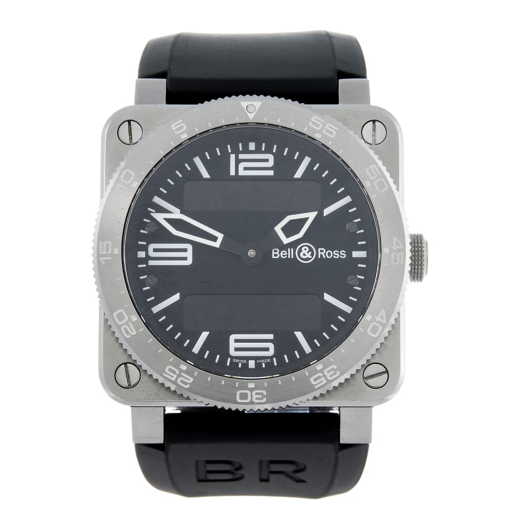 BELL & ROSS - a gentleman's BR03 Type Aviation wrist watch. Stainless steel case with calibrated