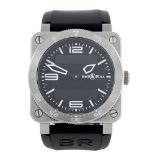 BELL & ROSS - a gentleman's BR03 Type Aviation wrist watch. Stainless steel case with calibrated