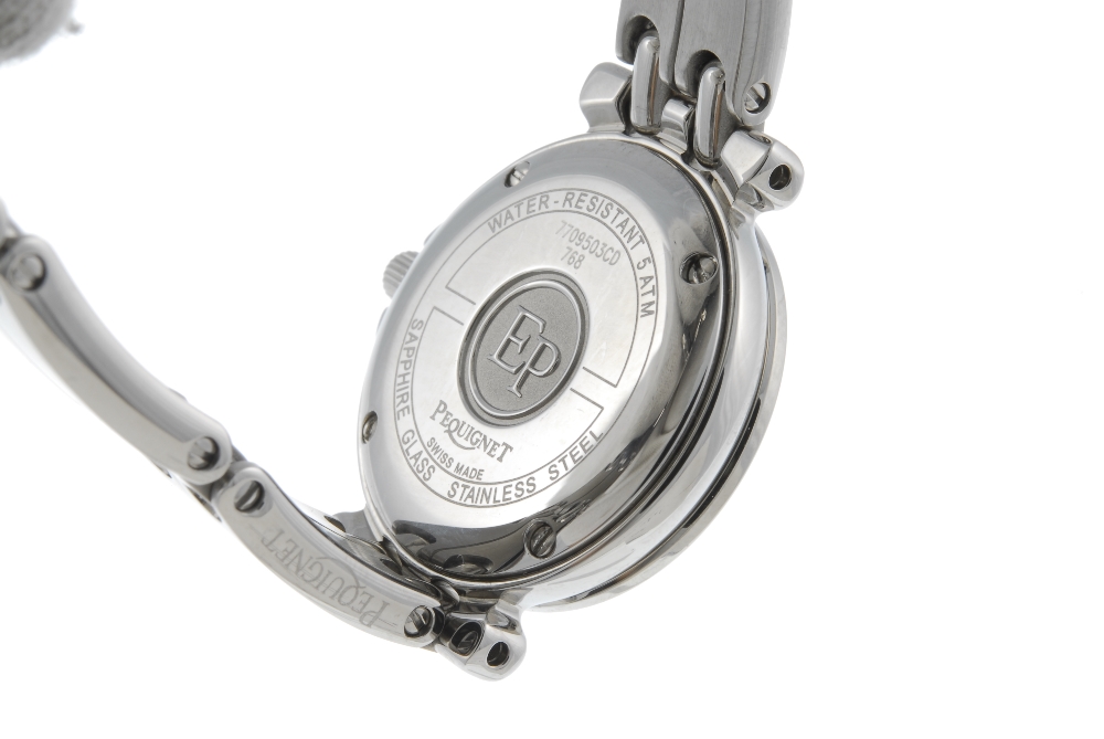 PEQUIGNET - a lady's bracelet watch. Stainless steel case with chapter ring bezel. Unsigned quartz - Image 3 of 4