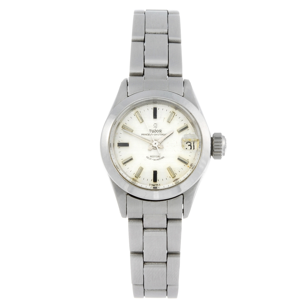 TUDOR - a lady's Princess Oysterdate bracelet watch. Stainless steel case. Reference 7576/0,