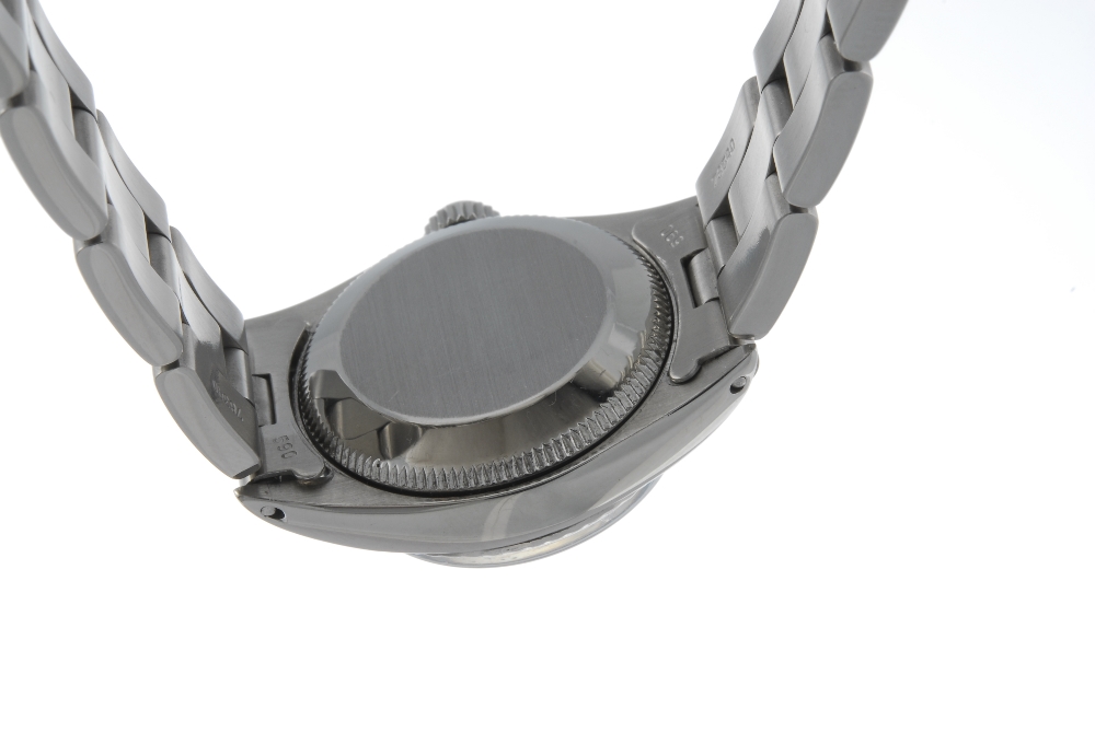 ROLEX - a lady's Oyster Perpetual Date bracelet watch. Circa 1969. Stainless steel case with white - Image 2 of 4