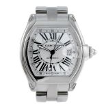 CARTIER - a Roadster GMT bracelet watch. Stainless steel case. Reference 2722, serial 748143CE.