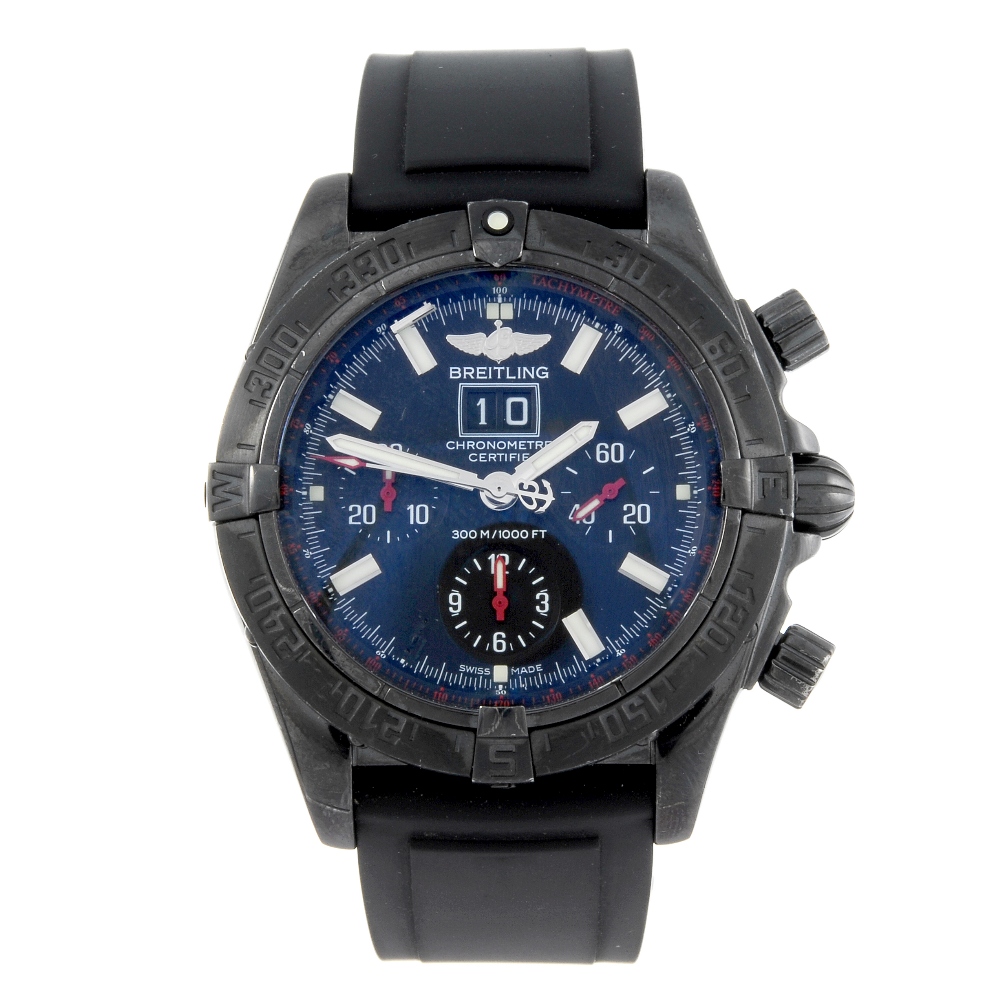 BREITLING - a limited edition gentleman's Blackbird Blacksteel chronograph wrist watch. Number 289