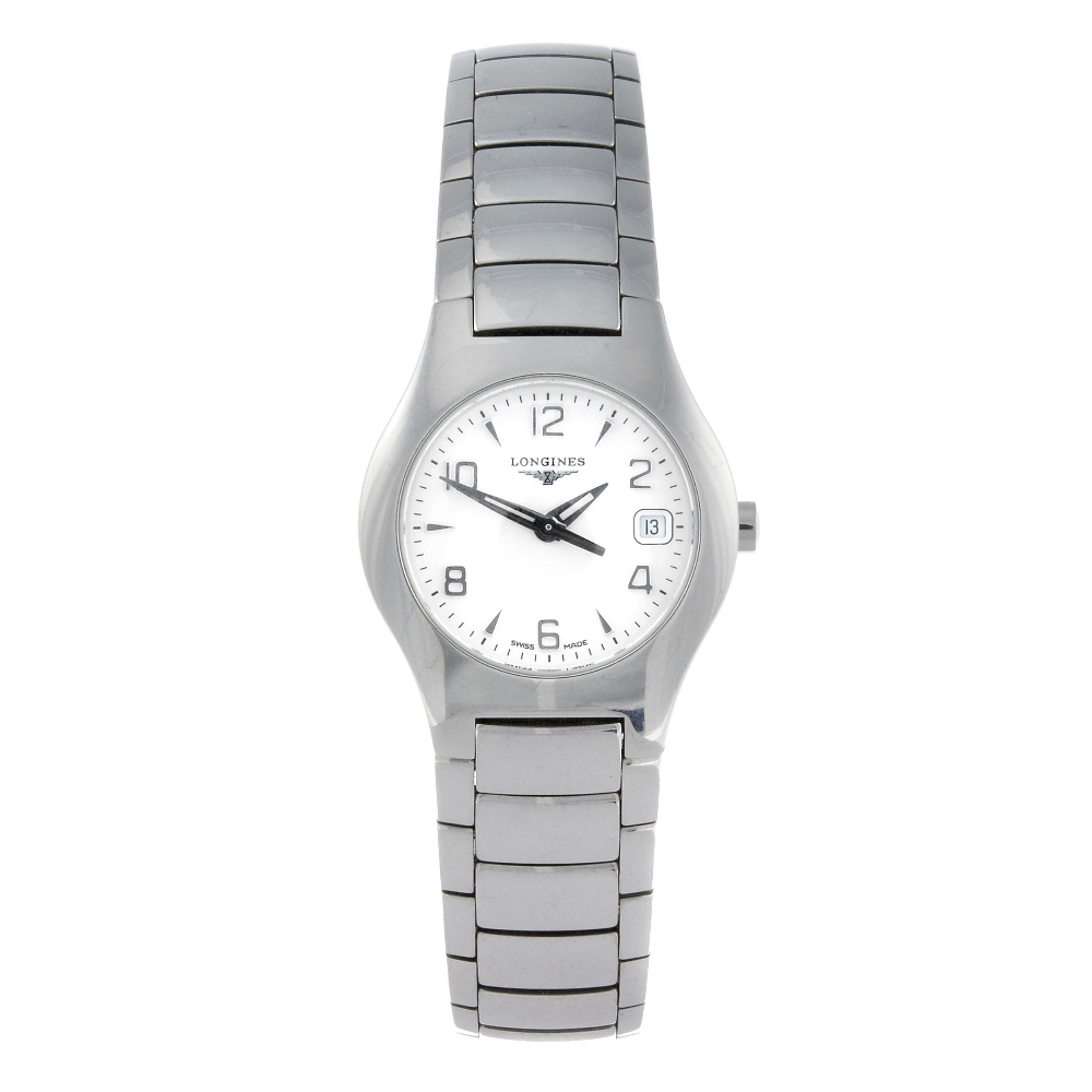 LONGINES - a lady's Oposition bracelet watch. Stainless steel case. Reference L3 125 4, serial