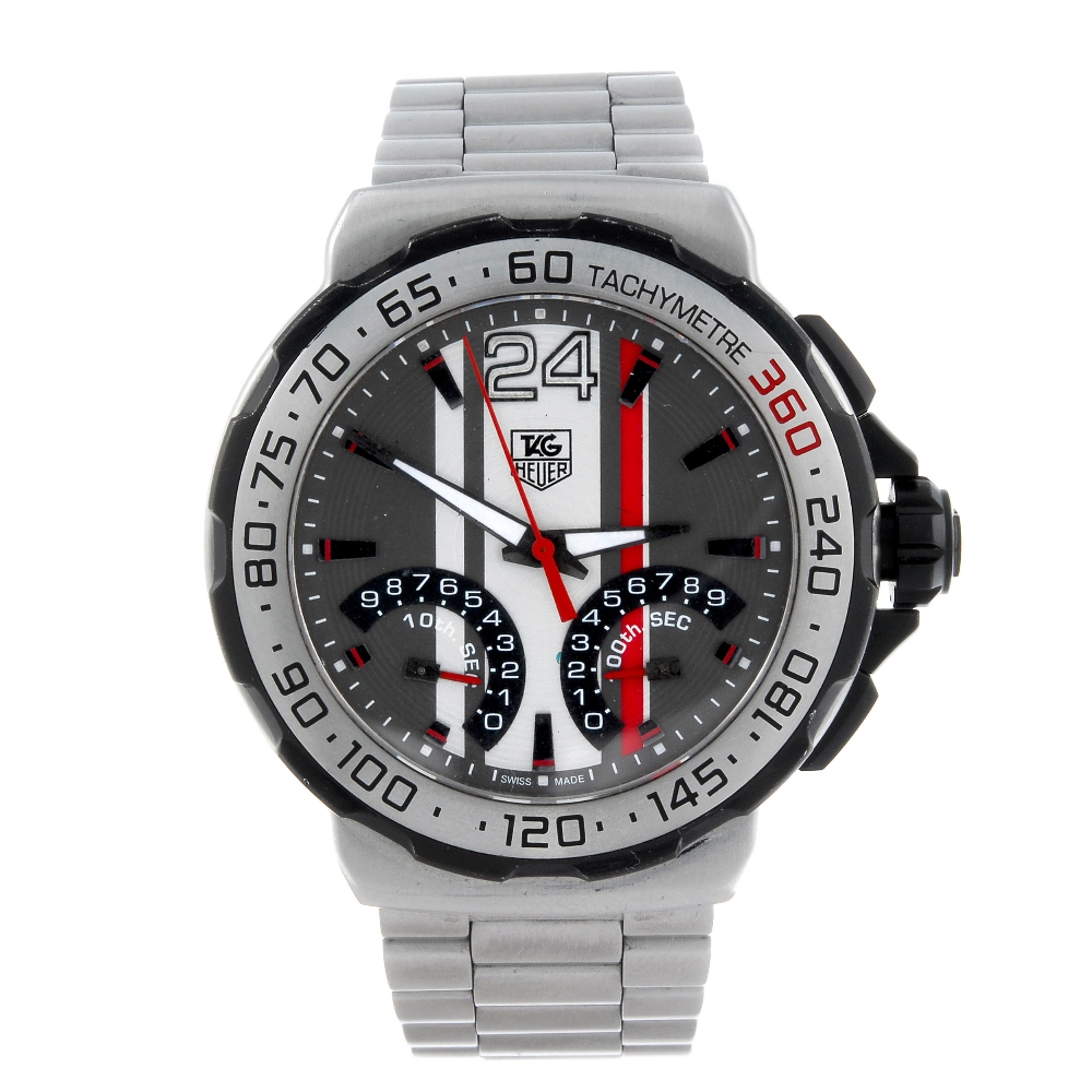 TAG HEUER - a gentleman's Formula 1 Calibre S chronograph bracelet watch. Stainless steel case