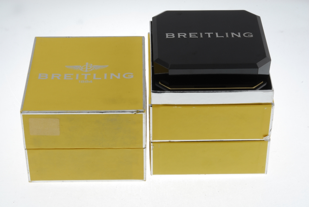 BREITLING - a small group of three complete watch boxes. Outer boxes are all in a dirty state with - Image 2 of 2