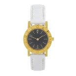 BULGARI - a lady's Bulgari wrist watch. Yellow metal case, stamped 18K 750 with poincon. Reference